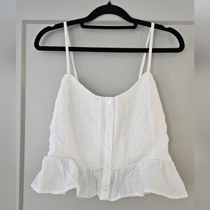 Lulu's White Ruffle Hem Camisole